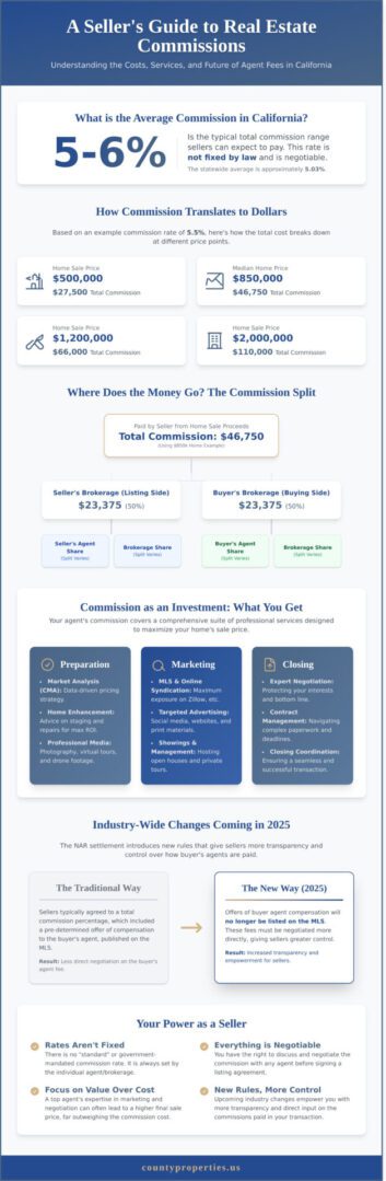 Real Estate Agent Commission in California: Your 2026 Seller’s Guide - Infographic