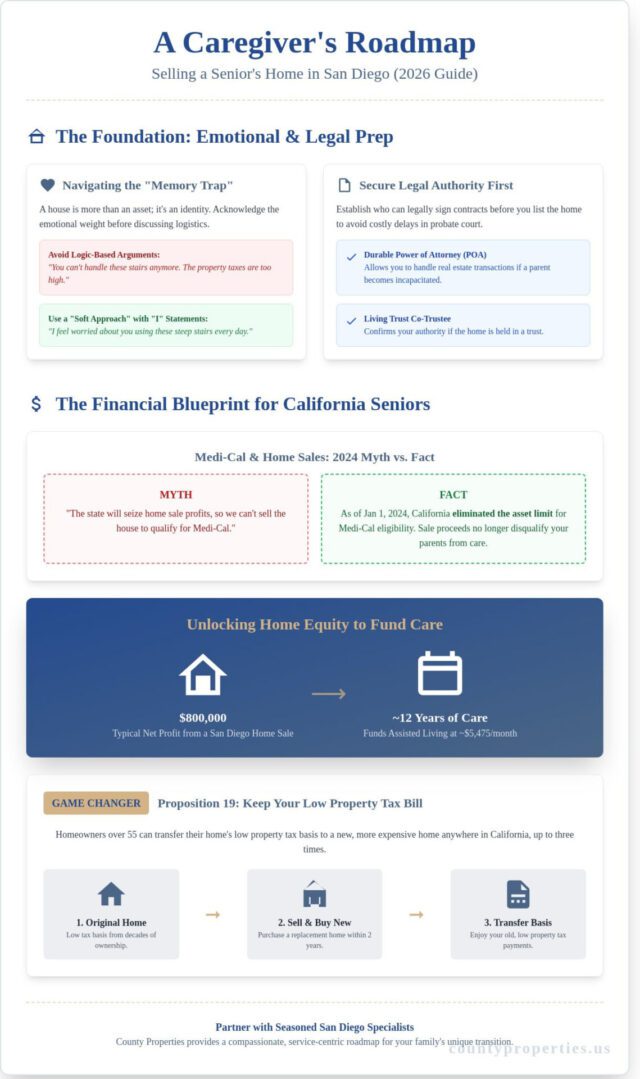 How to Help Elderly Parents Sell Their Home: A Compassionate 2026 Guide - Infographic