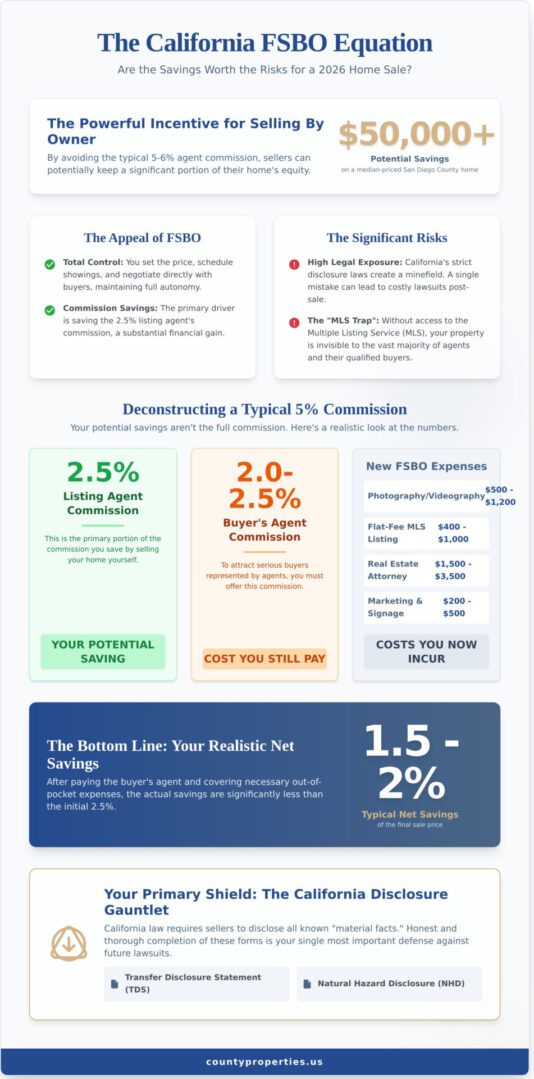 How to Sell a House by Owner in California: The 2026 FSBO Guide - Infographic