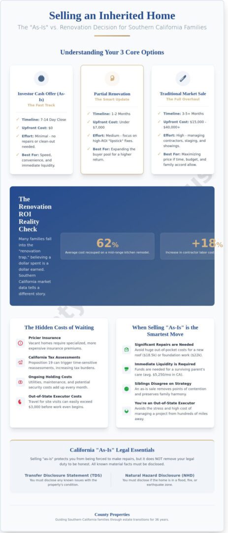 Should I Sell My Parents’ House As Is? A Guide for Southern California Families