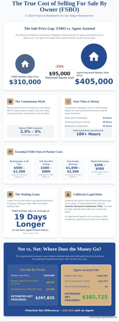 The Real Cost of Selling a House Without a Realtor in 2026: A Comprehensive Guide - Infographic