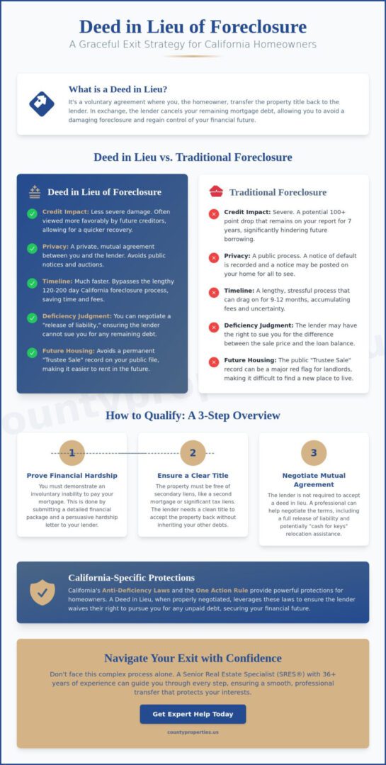 What Is a Deed in Lieu of Foreclosure in California? A 2026 Homeowner Guide