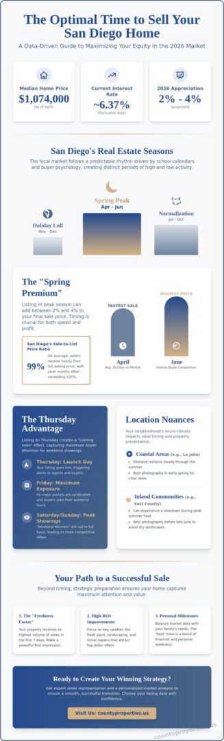 The Best Time to Sell a House in San Diego: A Strategic 2026 Guide