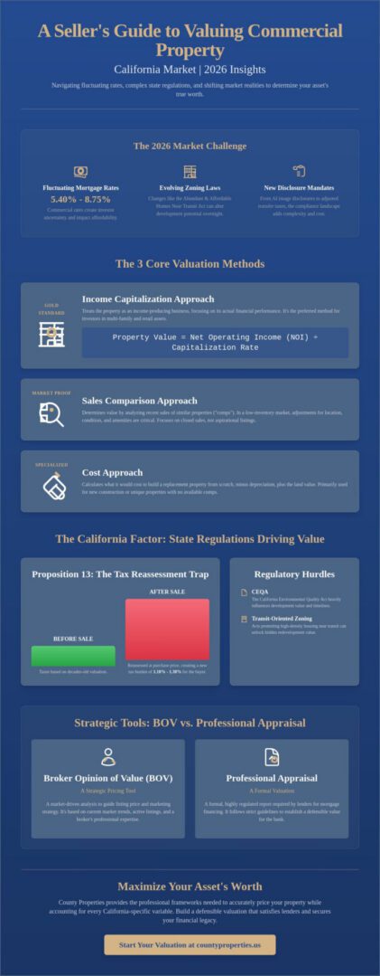 How to Value a Commercial Property for Sale in California: 2026 Strategic Guide
