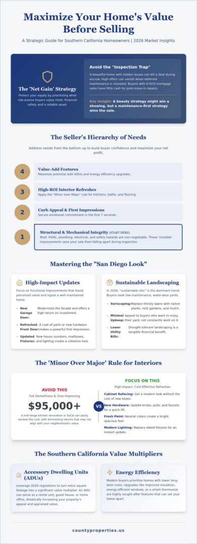 How to Increase Home Value Before Selling: The 2026 Southern California ROI Guide