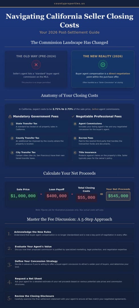 Seller Closing Costs in California: 2026 Guide to Rates and New Rules