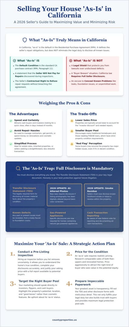 Pros and Cons of Selling a House As Is in California: A 2026 Seller’s Guide