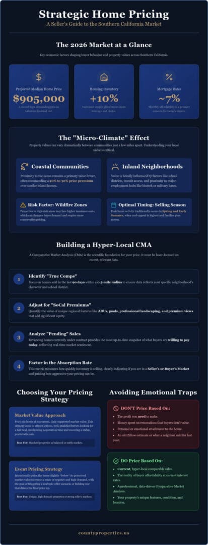 How to Price Your Home for Sale in Southern California: The 2026 Strategy