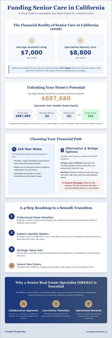 Selling a House to Pay for Assisted Living: 2026 California Senior Guide