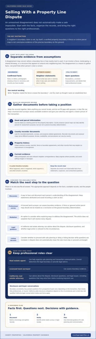 Selling a House With a Property Line Dispute in California: A Step-by-Step Guide
